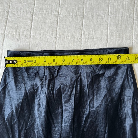 Aritzia Babaton navy slip satin midi skirt - Picture 7 of 8